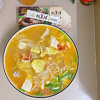 松茸鲜杂蔬汤（番茄金针菇鸡蛋豆腐蔬菜肉丸）的做法图解15