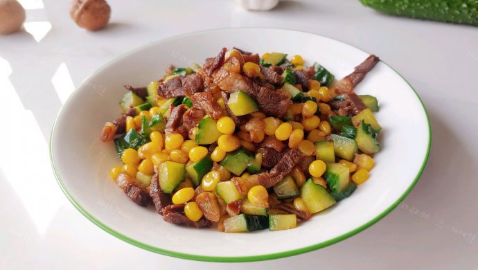 蒜香玉米瓜肉粒