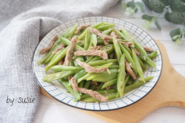 四季豆炒牛肉丝的做法