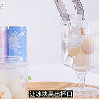 夏日冰饮【荔枝柠檬椰子气泡水】的做法图解4