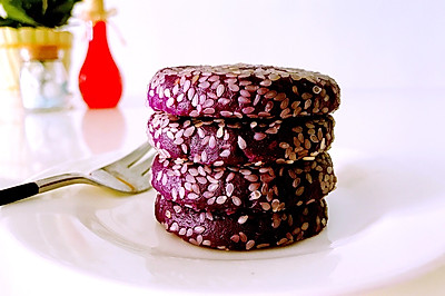 原味紫薯饼，健康做法