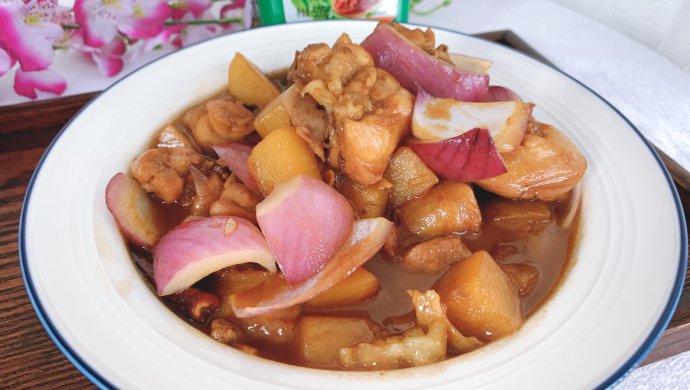 鸡蛋快手版鸡腿烧土豆