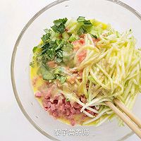 西葫芦牛肉鸡蛋饼的做法图解4