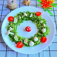 #丘比小能手料理课堂#蘑菇生菜沙拉