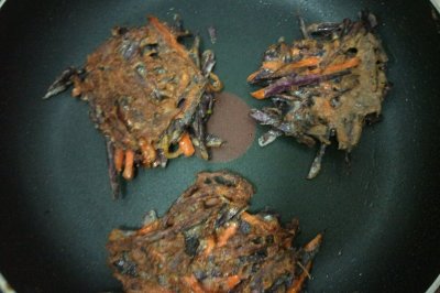 紫薯胡萝卜丝饼