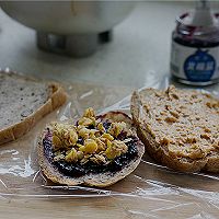 蓝莓花生双拼三明治的做法图解9