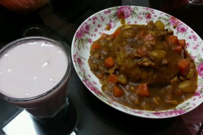 咖喱土豆胡萝卜肉丁饭（两人份）
