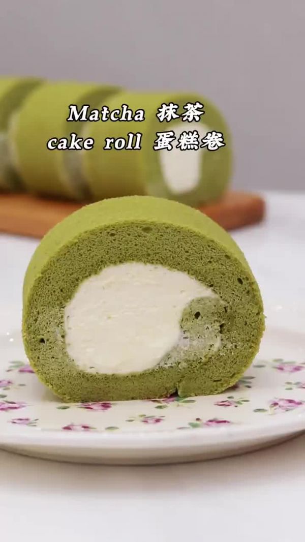 超详细抹茶蛋糕卷教程