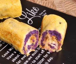 紫薯肉松卷的做法