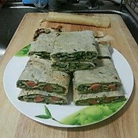 韭菜火腿蛋饼（无油电饼档版）的做法图解3
