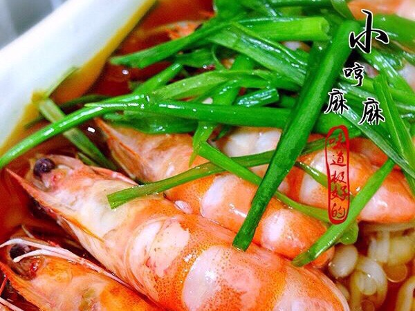 葱油大虾金针菇