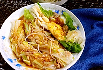 时蔬肉沫肠粉的做法