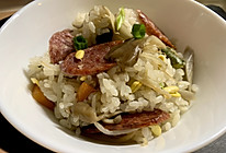 #美食视频挑战赛#一饭两吃之不用油的什锦焖饭(饭量小2人份)的做法