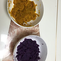 低脂版南瓜紫薯豆馅发糕（无糖）的做法图解3