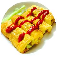 青瓜火腿芝士吐司卷的做法图解8
