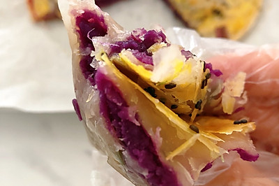 紫薯夹心手抓饼 美味早餐