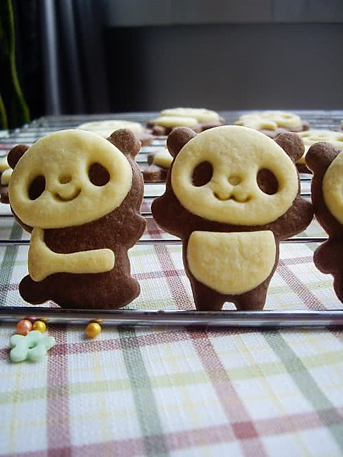 超萌熊猫饼干的做法