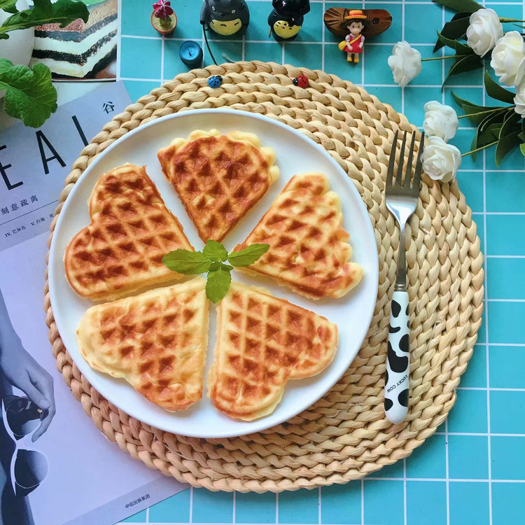 我的美食日记：自制爱心美味华夫饼的做法