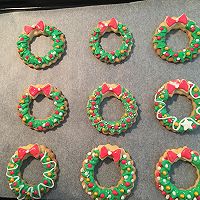 #盖欧低粉#圣诞花环饼干的做法图解20