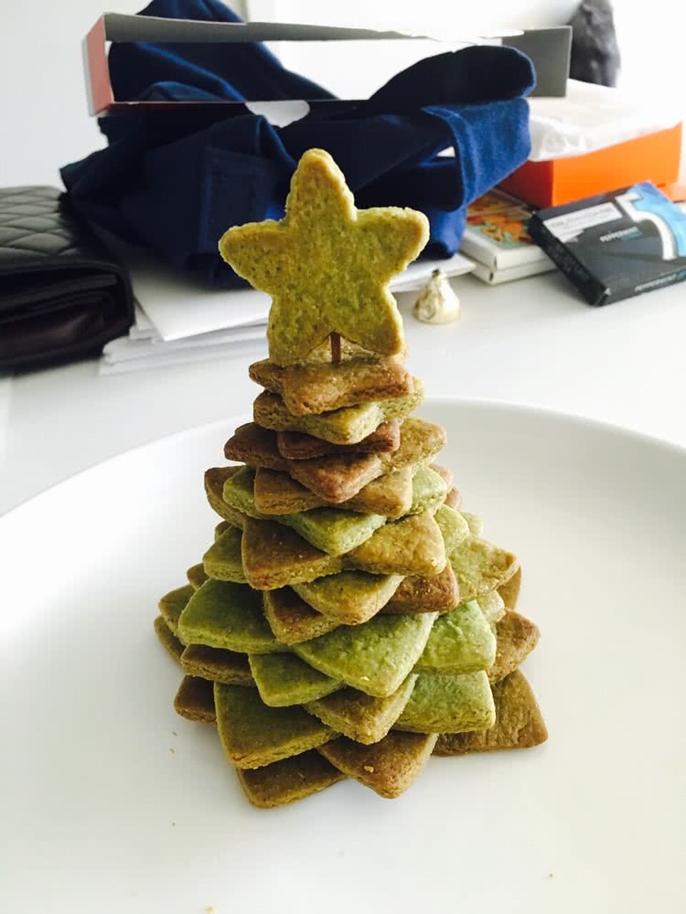 抹茶黄油饼干圣诞树的做法图解9