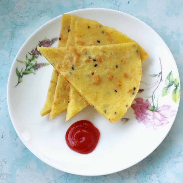 肉松鸡蛋饼的做法图解4