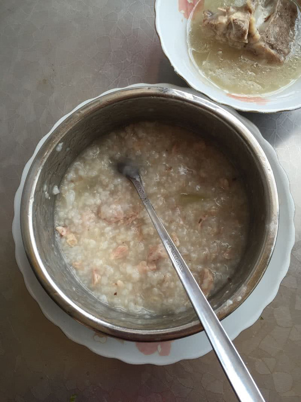 婴儿的中餐--冬瓜龙骨蒸米饭（很简单）