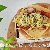 #宅家厨艺 全面来电#韩国网红厚蛋三明治的做法图解8