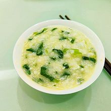 【家常菜】电饭煲版青菜蛋花粥