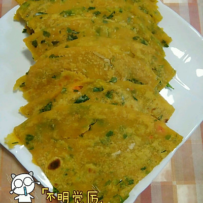 松软营养的胡萝卜葱花饼，蛋花的最佳搭档