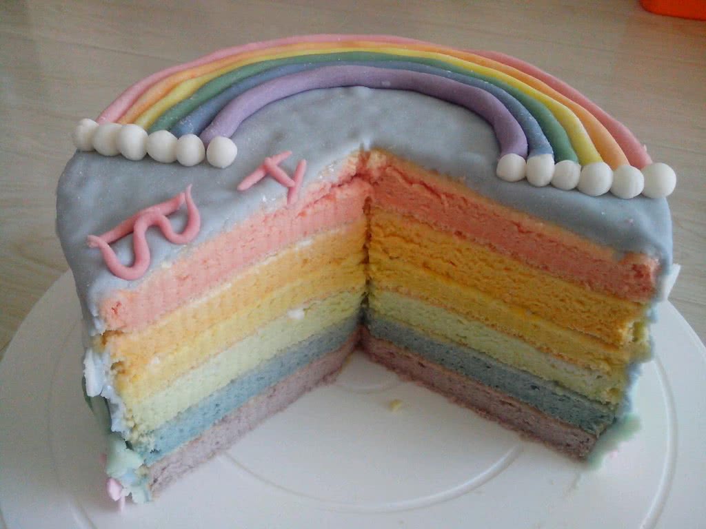 彩虹裱花蛋糕怎么做_彩虹裱花蛋糕的做法_豆果美食