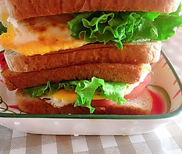 快手早餐♥️三明治的做法