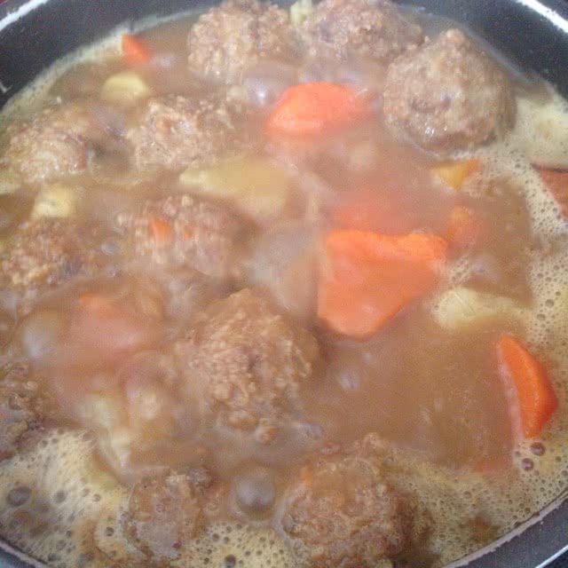 肉丸咖喱饭（蜡笔小新版）的做法图解11
