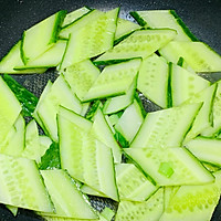 黄瓜炒蛋的做法图解5