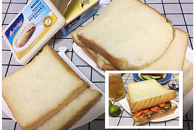 时蔬培根黄油芝士三明治#安佳黑科技易涂抹软黄油
