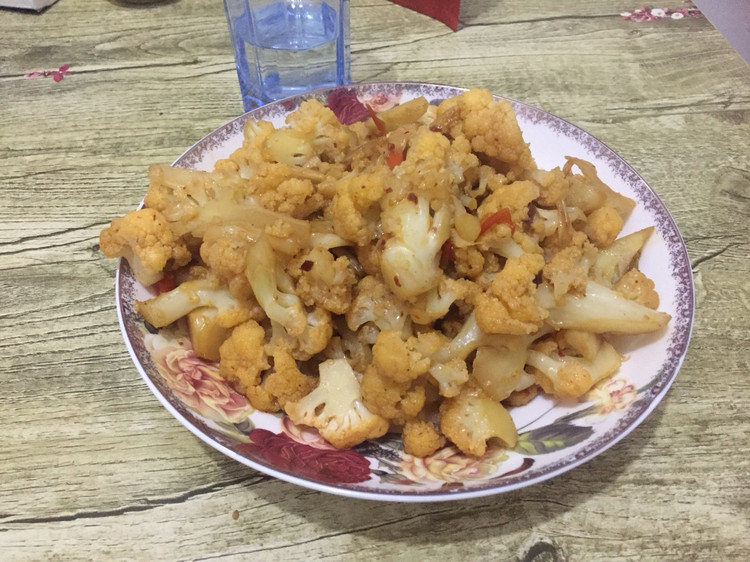 小炒菜花的做法