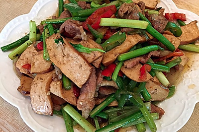 蒜薹香干炒肉
