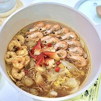 #赏味舌尖上的法式浪漫#蒜蓉加拿大北极虾海鲜煲的做法图解11
