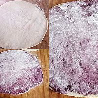 #名厨汁味，圆中秋美味#紫薯双色花卷的做法图解6