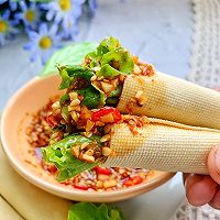 豆皮生菜卷的做法图解4