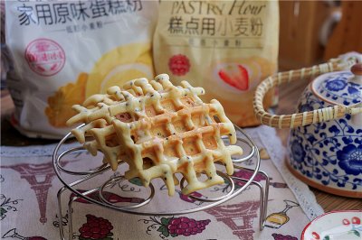 芝麻牛奶华夫饼