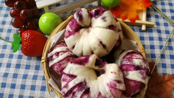 蜂蜜紫薯蒸包