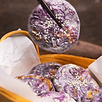 皮薄馅多的紫薯小饼，饺子皮就能做的做法图解10