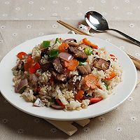 酱香肉炒饭的做法图解8