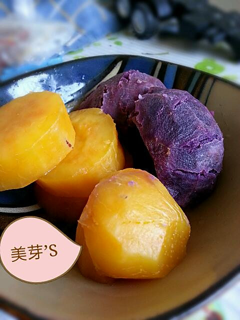 蒸山芋（紫薯红薯）的做法
