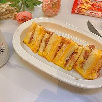 #芝士盖被 爆改芝味#小孩子抢着吃的番茄芝士三明治的做法图解18