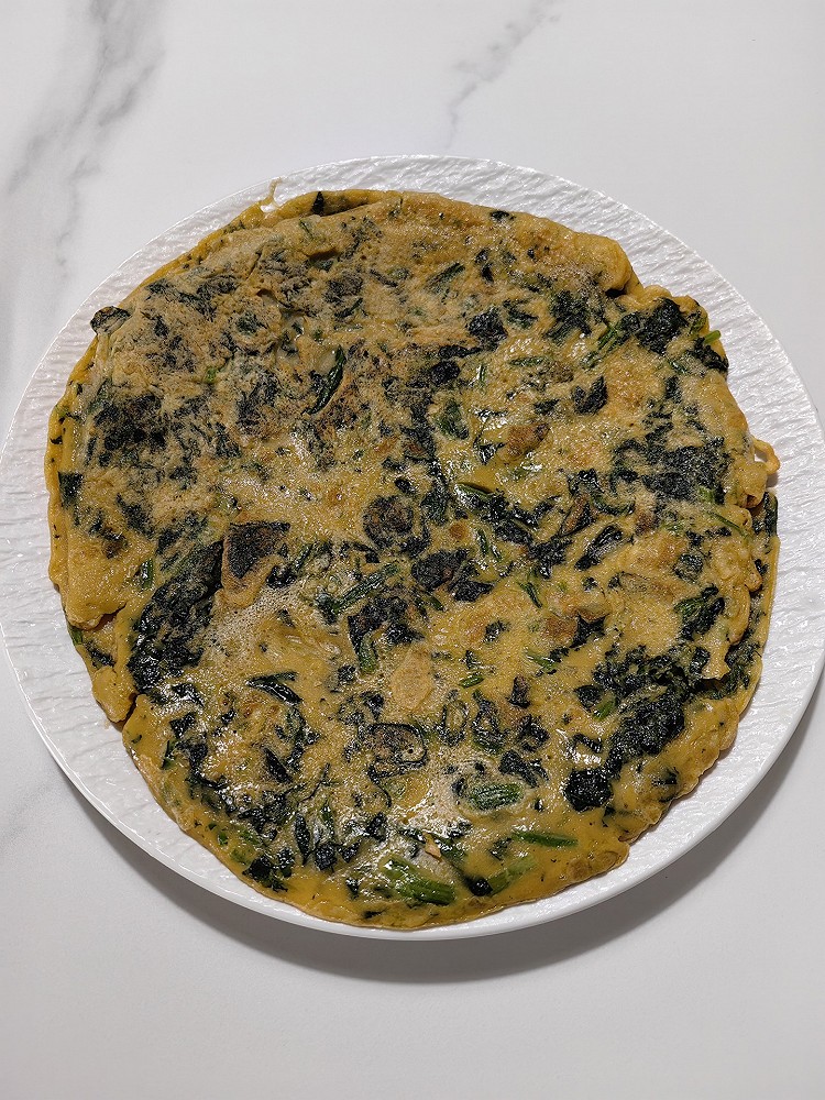 周六吃菠菜鸡蛋煎饼的做法
