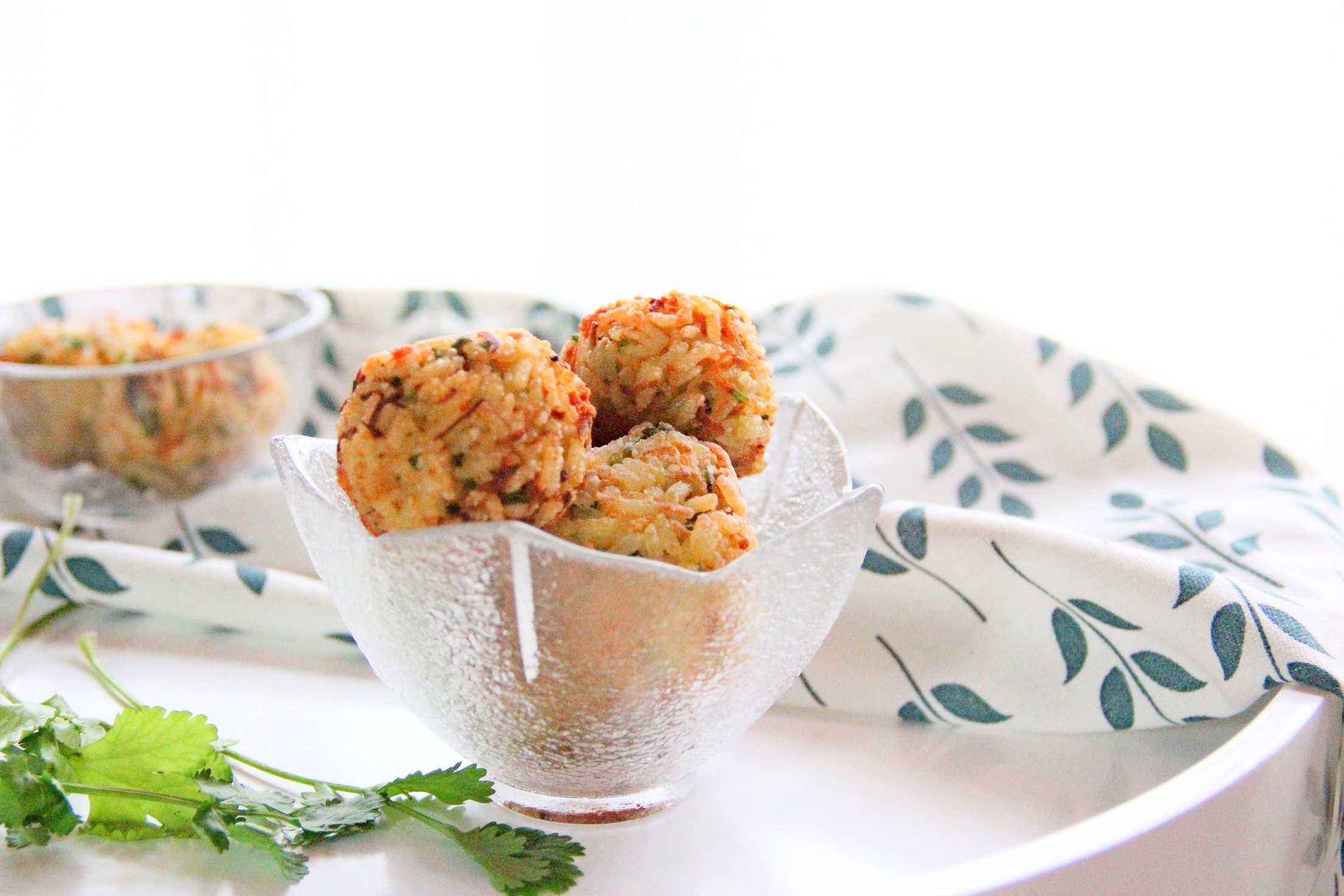 Cheese and rice balls