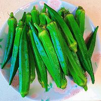 芝麻酱拌秋葵#解腻开胃就吃它#的做法图解1
