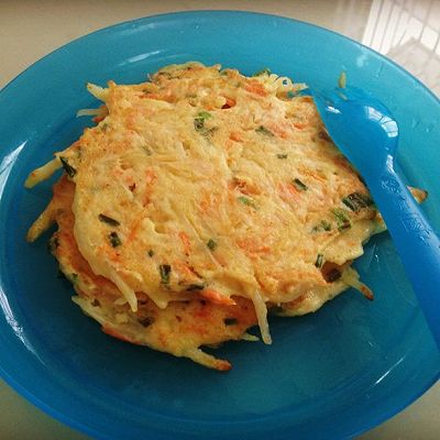 土豆肉松鸡蛋饼