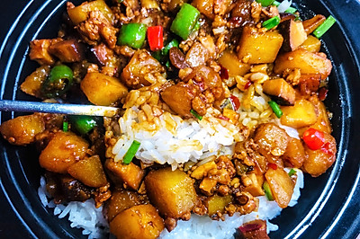 ㊙️好吃到舔盘土豆香菇肉末拌饭